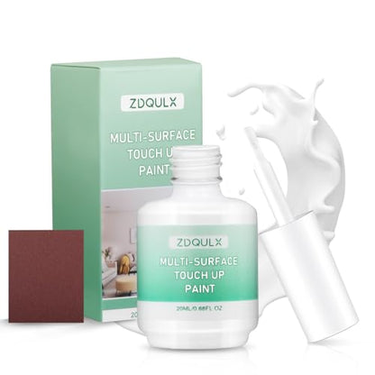 White Touch Up Paint, White Paint Pen with Sandpaper, Appliance Paint & Porcelain Touch Up Repair Kit, Multi Surface Paint Touch Up Pen for Walls, Door, Cabinets, Wood, Furniture, Interior & Exterior (White)