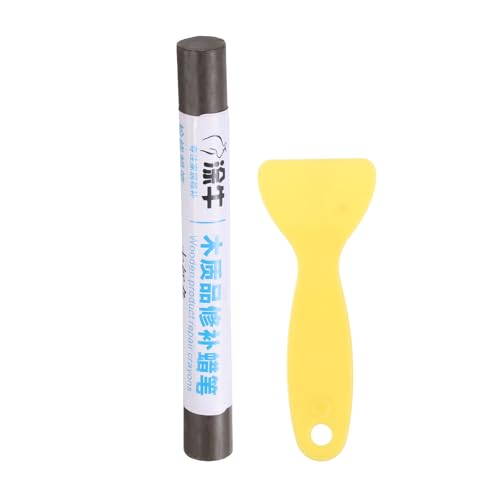 HARFINGTON Wood Filler Sticks Wood Furniture Scratch Repair Filler Sticks Furniture Touch Up Markers with Yellow Scraper for Wood Holes Wood Floor Table Door Cabinet, Technology Walnut - color: Technology Walnut