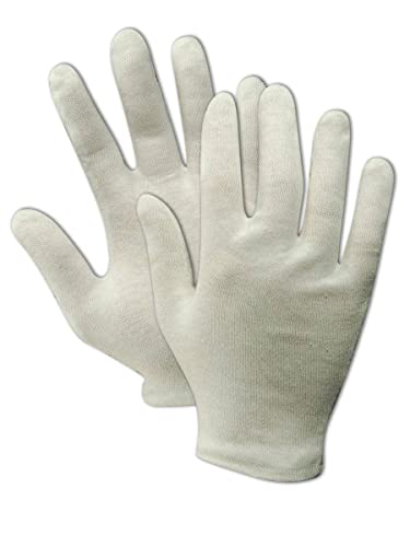Magid Glove & Safety 670H Magid Touch Master 671H Heavyweight Hemmed Lisle Gloves, Men's (Fits ), White , Ladies (Fits Medium) (Pack of 12)