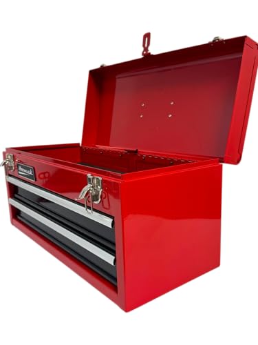 Homak 2 Drawer Ball Bearing Toolbox Chest, Red, 20 Inches - color: Red, size: 2-Drawer