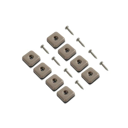Shepherd SlideGlide 1" Square Adhesive Furniture Sliders for Carpet, Heavy-Duty Protective Furniture Moving Pads with Self-Adhesive or Screw-On Application, Set of 8, Beige - style: 1 Inch, 8-Pack