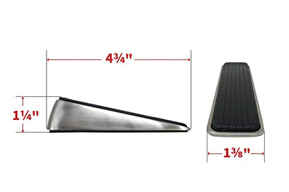 Shepherd Hardware 3314 Designer Satin Nickel Door Wedge with Non-Skid Rubber Base Grip