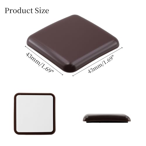 8 PCS Self-Stick Furniture Sliders Brown Square Self-Adhesive Carpet Sliders Furniture Moving Pads Furniture Mover Glides