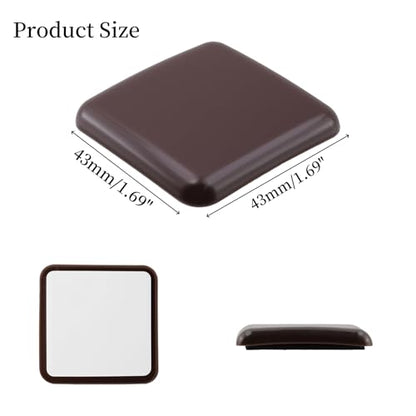 8 PCS Self-Stick Furniture Sliders Brown Square Self-Adhesive Carpet Sliders Furniture Moving Pads Furniture Mover Glides