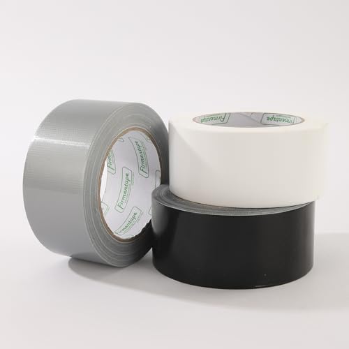 Firmentape] Heavy Duty Cloth Waterproof Tape 2" x50ft, Fiberglass Reinforced for Roofing/Pipes, Butyl Rubber Adhesive - Weatherproof & UV Resistant (Black) - color: black out