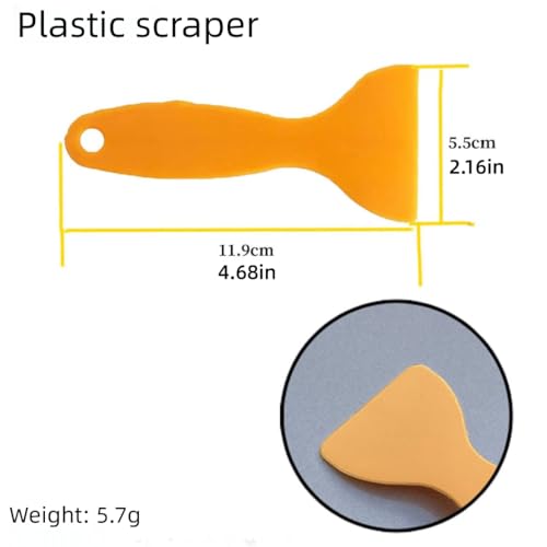 Professional 7-in-1 Caulking Tool Set, Silicone Sealant Finishing Kit with seam hook knife, Angle Scrapers, Plastic Scraper, Seam Tool for Kitchen, Bathroom, Window (orange)
