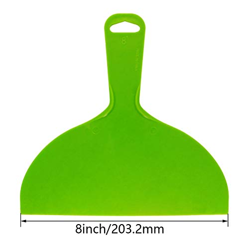 Utoolmart Putty Scraper 8" Plastic Flexible Putty Knives Spreader for Taping Drywall Wall Painting Green 3Pcs - size: 8 inch