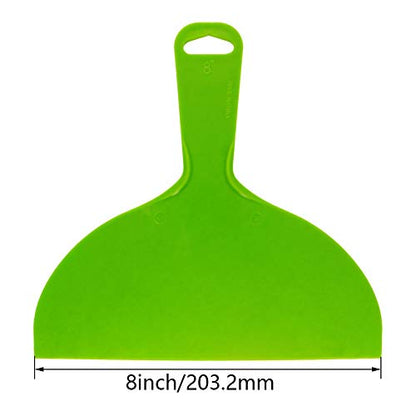 Utoolmart Putty Scraper 8" Plastic Flexible Putty Knives Spreader for Taping Drywall Wall Painting Green 3Pcs - size: 8 inch