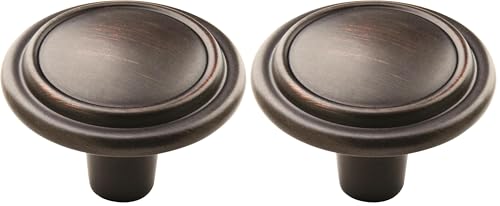 Amerock | Cabinet Knob | Oil Rubbed Bronze | 1-1/4 inch (32 mm) Diameter | Everyday Heritage | 2 Pack | Drawer Knob | Cabinet Hardware - color: Oil Rubbed Bronze, size: Pack of 2