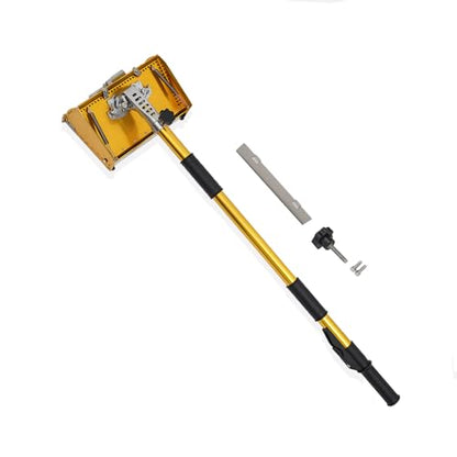 10 inch Drywall Flat Finishing Box, Drywall Tools Flat Box Set with Large-Capacity Putty Boxes, 35''-59'' Telescopic Box Handle Aluminum Drywall Flat Finishing Mud Box