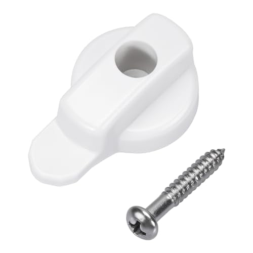 Screen Door Latch w/Screw Compatible with Andersen Sliding Screen Door Lock in White 1991 to Present,Fit for FrenchWood Hinged Screen Doors, Patio Door Permashield Door Insect Screen Door - color: White
