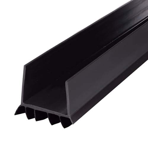 M-D Building Products Vinyl Cinch U-Shape Door Bottom Seal, Slide-On Weatherstripping Draft Stopper, Easy to Install, Fits 36” x 1-3/4” Doors, Fills 3/8”- 3/4” Gaps, 43339, Black - color: Black, size: 36 Inch