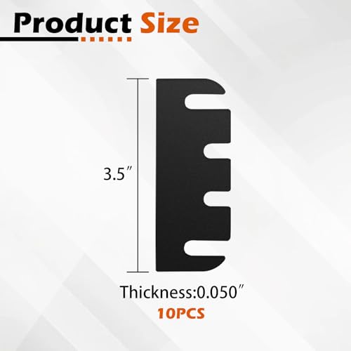 10 Pack Door Shims for Door Hinge Repair Kit, 0.050 Inch Thickness, 3.5 Inch Hinge Shims