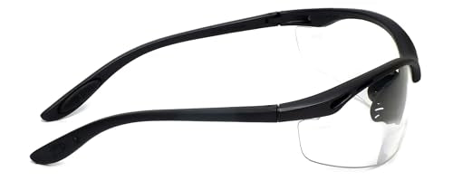 Calabria 91348 3 Pack Bulk Bifocal Safety Glasses Readers +1.50 Clear Men Women Wraparound Eye Protection Protective Eyewear - color: Clear (3 Pack)