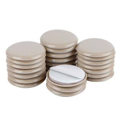2-1/4 Inch Self-Stick Furniture Sliders, Kayzn 24 PCS Furniture Sliders for Carpet, Self-Adhesive Furniture Glides Chair Sliders - Protect Carpet & Move Furniture Easily. - size: 2-1/4 inch