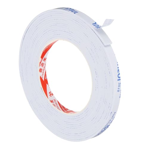 PATIKIL 5m/16.4ft Sealing Foam Tape, 10mm Wide 2mm Thick Single Sided Weather Stripping Door Furniture Seal Strip for Window Pipes Insulation, White - color: White, size: 5m*10mm*2mm