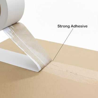 White Duct Tape - Heavy Duty Waterproof Tape 1.88 Inch Wide - Strong Adhesive, Extra Thickness, Tear by Hand - Great for Indoor & Outdoor Use, Moving Boxes, Repairs - 45 Ft - color: White