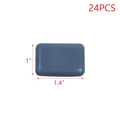 MY MIRONEY 24PCS 1.4" x 1" Chair Sliders Blue Rectangle Self-Adhesive Furniture Slider Gliders Floor Protector Pads with a Clear Plastic Box - style: 1.4" x 1"; Blue; 24PCS