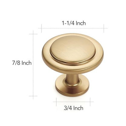 Ravinte 3 Pack 1-1/4 inch Kitchen Cabinet Knobs Champagne Bronze Dresser Zinc Pulls Door Drawer Handles for Dresser Drawers - color: Champagne Bronze