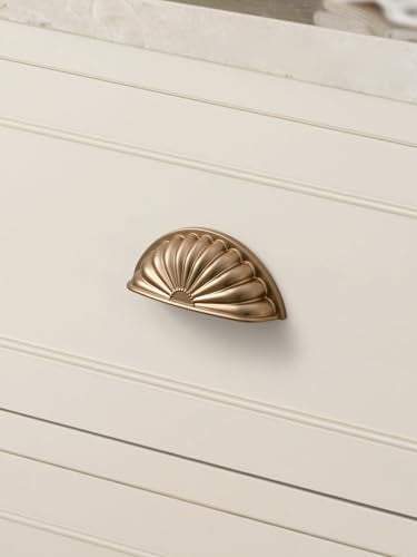 Champagne Bronze Cabinet Cup Pulls 3" Hole Center 10 Pack Drawer Pulls Kitchen Hardware Cabinet Handles Dresser Handles Knobs - color: Champagne Bronze, size: 3"(76mm) Hole Center