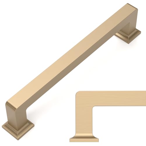 Amerdeco 10 Pack Champagne Bronze Cabinet Pulls 5 Inch(128MM) Hole Centers Kitchen Cabinet Handles Cabinet Hardware Kitchen Handles for Cabinets Cupboard Handles Drawer Pulls ZH0019 - color: Champagne Bronze, size: 5"/128MM Hole Center
