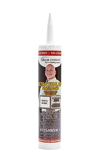 Dicor 651SANSW-1 NON-Leveling Ultra Sealant System - 10.1 Oz, White, High Performance, Non-Yellowing, Fast Curing, Durable, Highly Compatible, UV Stabilized - style: Non-Leveling Ultra Sealant