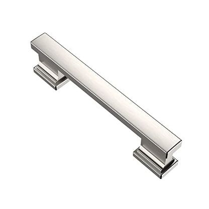 Alzassbg 10 Pack Brushed Satin Nickel Cabinet Pulls, 3-3/4 Inch(96mm) Hole Centers Kitchen Cabinet Handles for Cabinets and Drawers AL3061SN - color: Brushed Satin Nickel, size: 3-3/4" Hole Center