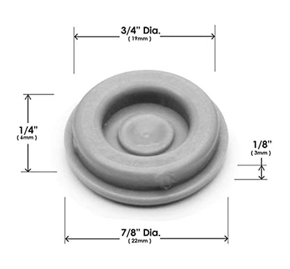GorillaGlides CB254 Replacement Slider Cap Inserts for Slipstick 1 Inch Plastic Glides (16 Caps) Fits GorillaGlide Model CB253 and Slipstick CB255 & CB250, Snap in - size: 1 Inch