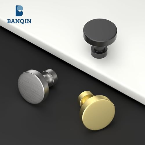50 Pack Gold Cabinet Knobs and Pulls - Round Drawer Knobs, Brushed Brass for Kitchen Cabinets - color: Brushed Brass, size: 50 Pack