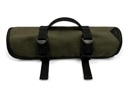 Under NY Sky Tool Roll Organizer, Heavy-Duty Wrench Bag, Portable Hand Tool Pouch for Mechanics, Electricians, and Hand Tools - color: 24 Slots Green