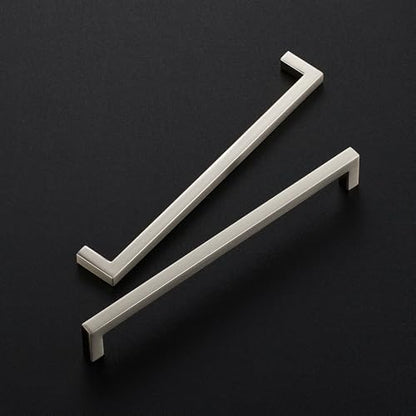 Ravinte 10 Pack Solid 7-1/2 Inch Center to Center Slim Square Bar Dresser Drawer Handles Kitchen Cabinet Handles Brushed Nickel Drawer Pulls Kitchen Cabinet Hardware Pulls - size: 7-1/2" Hole Center