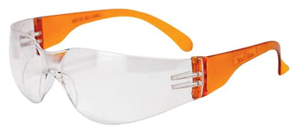 BISON LIFE Clear Safety Glasses – ANSI Z87.1 Scratch & Impact Resistant Wrap Around Eye Protection Goggles for Men & Women - color: Clear/6 Colors