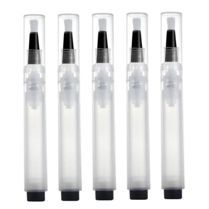 Fillable Touch up Paint Pen Brush, 5PCS 6ml Visible Paint Touch up Pen, Portable Refillable for Walls, Wood Floors, Cabinets, Windows, Doors.