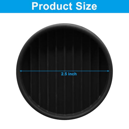 4 Pcs Non Slip Furniture Pads - 2.5 Inch Black Round Rubber Caster Cups, Furniture Coasters, Anti-Slip Grippers for Hardwood Floors, Chair Leg Floor Protectors for Bed, Couch, Table - size: 2.5 Inch