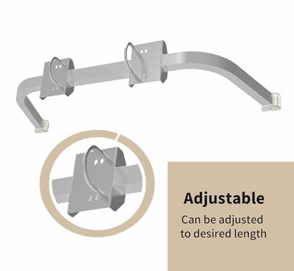 Ladder Stabilizer Accessory for Roof Gutter, Wing Span/Wall Ladder Standoff, Heavy Duty Extension Ladder Stabilizer, Easy Use, 375 lbs Weight Rating - color: Silver/Gray