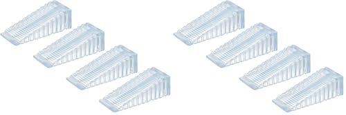 uxcell 4 Pcs Door Stoppers for Bottom of Door, 28mm/1.10 Inch Door Stops, Rubber Door Stopper Wedge Anti Slip, Window Stopper Door Stackable, Clear (Pack of 2) - color: Clear, size: 1.1-inches (Pack of 2)