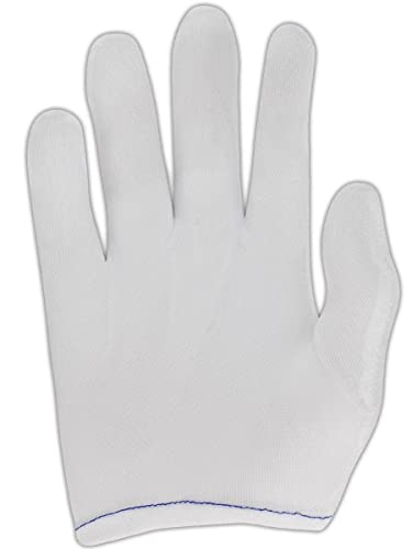 MAGID 4311M CleanMaster Loose Fit Nylon Tricot Gloves, Medium, White (24 Pair) - size: 7/S, style: 24 Pairs