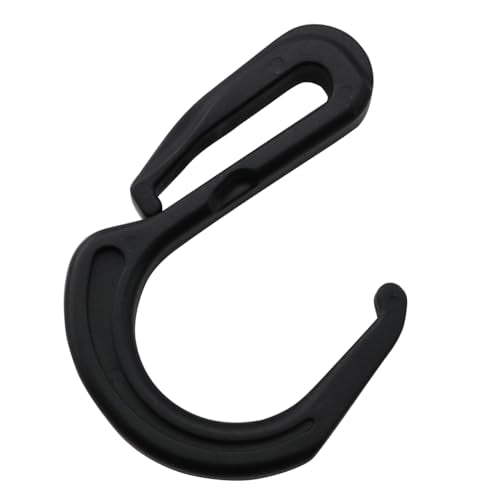 LQ Industrial 20PCS Black Plastic Elastic Hook Multi Directional Tent Hook Suitable for Luggage Compartments Vehicle Roofs Bicycles Garages