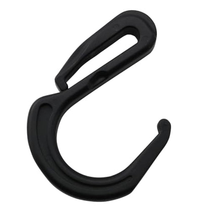 LQ Industrial 20PCS Black Plastic Elastic Hook Multi Directional Tent Hook Suitable for Luggage Compartments Vehicle Roofs Bicycles Garages
