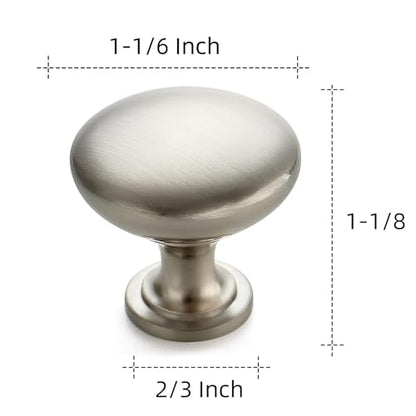 Ravinte 1 Pack Kitchen Cabinet Knobs Dresser Knobs Satin Nickel Drawer Pulls Brushed Nickel Door Handles for Drawer Cupboard and Dresser - color: Brushed Nickel