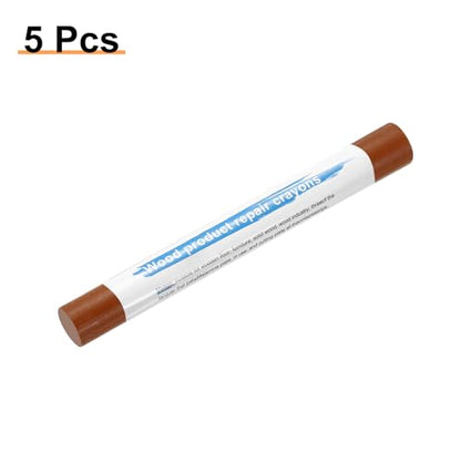 HARFINGTON 5pcs Wood Filler Sticks Wooden Wax Touch Up Furniture Repair Crayons for Scratch Hole Wood, Red Oak - color: Red Oak