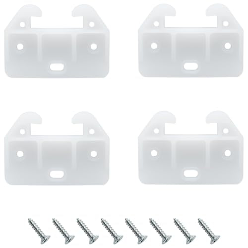 FDXGYH 10 Pcs Plastic Drawer Guides Drawer Track Guides Drawer Rail for Dressers Hutches and Drawer Systems [White] - size: 58×41×16mm