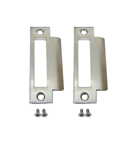 QCAA Steel Extended Replacement Lock Strike, 4-7/8", for Deadbolt, Zinc, 2 Pack, Made in Taiwan - color: Zinc, size: 2 Pack
