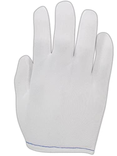 MAGID 4311M CleanMaster Loose Fit Nylon Tricot Gloves, Medium, White (12 Pair) - size: 7/S, style: 12 Pairs