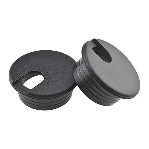 HAHIYO 2Pcs 1.5Inch/38mm Black ABS Plastic U-Shaped Desk Grommet Wire Grommet Cable Management Cord Hole Cover Desk Wire Hole Insert Wire Organizer for Computer Office Home School Equipment Systems - color: Black, size: U-shaped-1.5in-Black-2P
