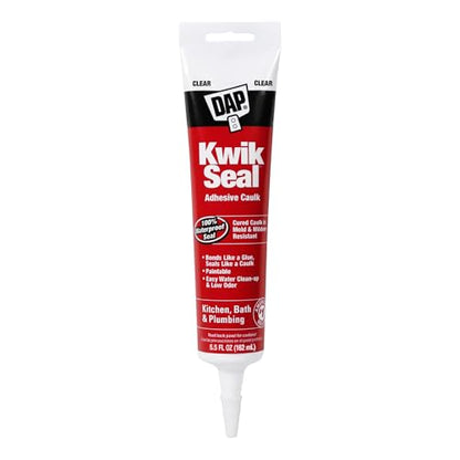 12 Pack of 10.1 oz Dap 18002 Kwik Seal White Kitchen And Bath Adhesive Caulk