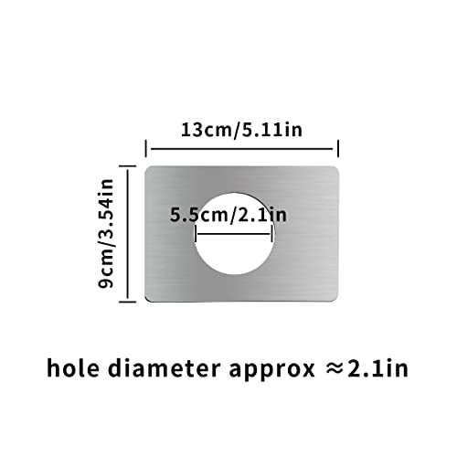 4pcs Door Reinforcement Plate, Door Handle Fixing Cover Filler Repair Backplate Stainless Steel Door Lock Repair Plate Door Lock Repair kit