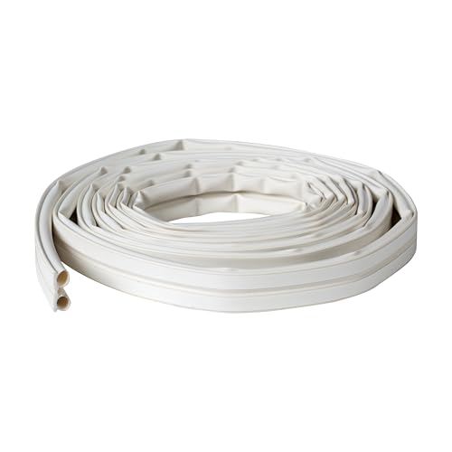 Duck Brand Max Strength Silicone Weatherstrip Seal for Doors and Windows, Self-Adhesive, Fits Medium Gaps from 1/8-1/4 Inches, .31 in. x .25 in. x 17 ft., White (Pack of 6) - size: (Pack of 6)