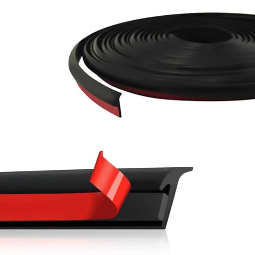 Rubber Edge Trim T Molding Seal Strip Car Windshield Edge Weather Stripping 16.4FT/5M Rubber T-Type Seal Strip for Headlight Sealant/Fender/Wheel Eyebrow Trim Self Adhesive Weatherstrip(6mm) - size: 6MM