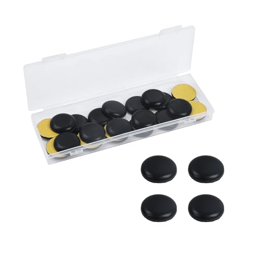 MY MIRONEY 20PCS Round Chair Sliders Black Self-Adhesive Furniture Slider Gliders Floor Protector Pads with a Clear Plastic Box, 1 Inch - style: 1"; Black; 20PCS